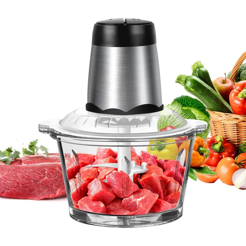 Food Processor Large - Электрическая мясорубка-измельчитель 2 л с лезвиями