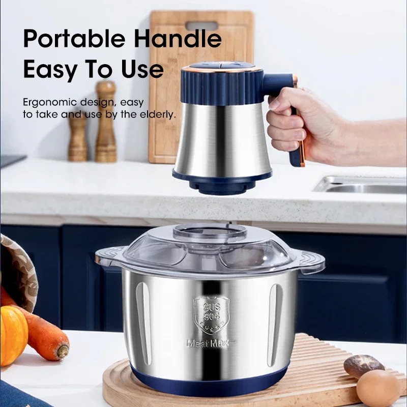 Food Processor Large - Электрическая мясорубка 5 л, большая емкость,